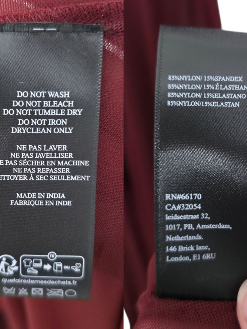 Deme by Gabriella Chloe Maxi Dress Burgundy Red Ruched Jersey Halter NWT Size M - Picture 10 of 11